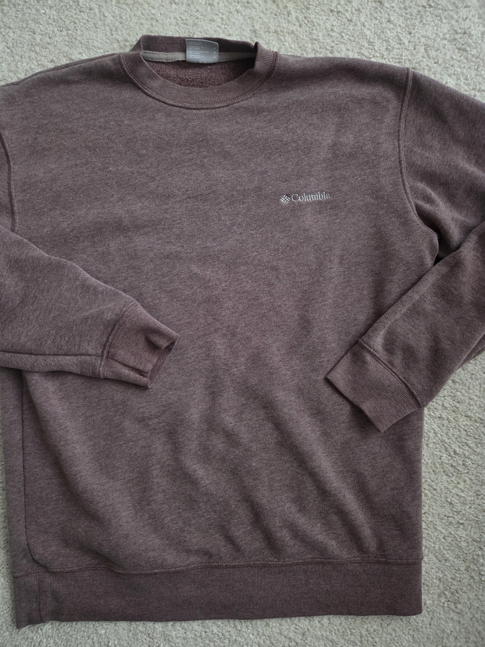 Columbia Crewneck Sweatshirt in Heather Burgundy